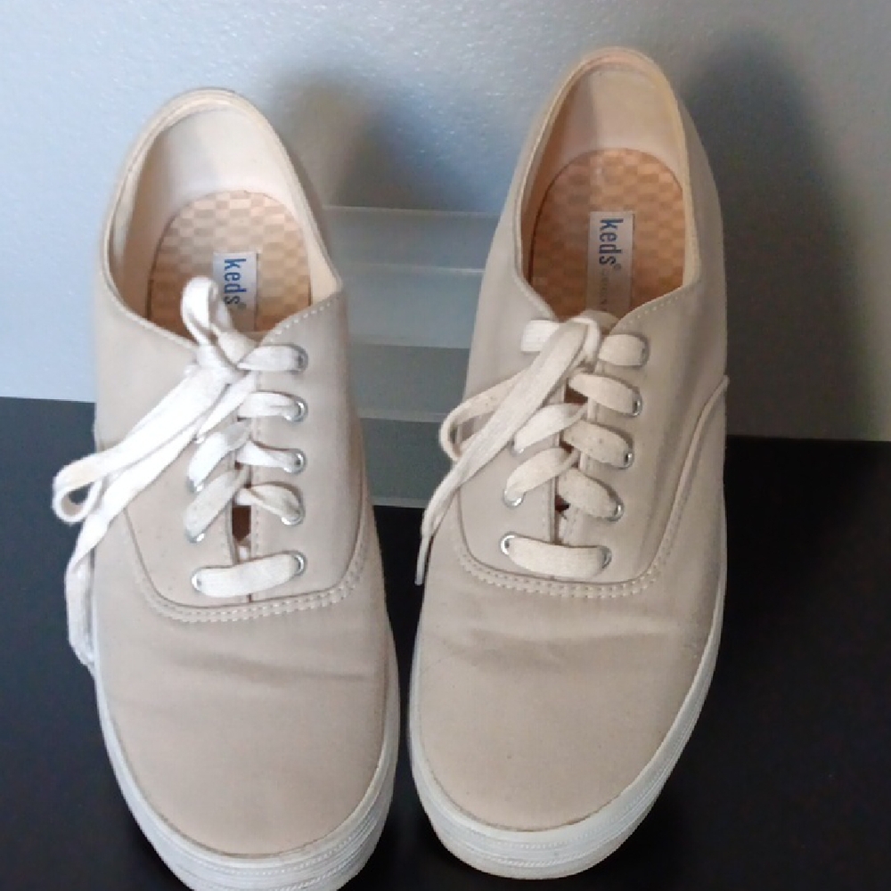 Keds womens cream canvas sneakers